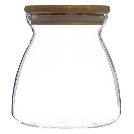 Borosilicate Glass Container with Bamboo Lid - 650ML