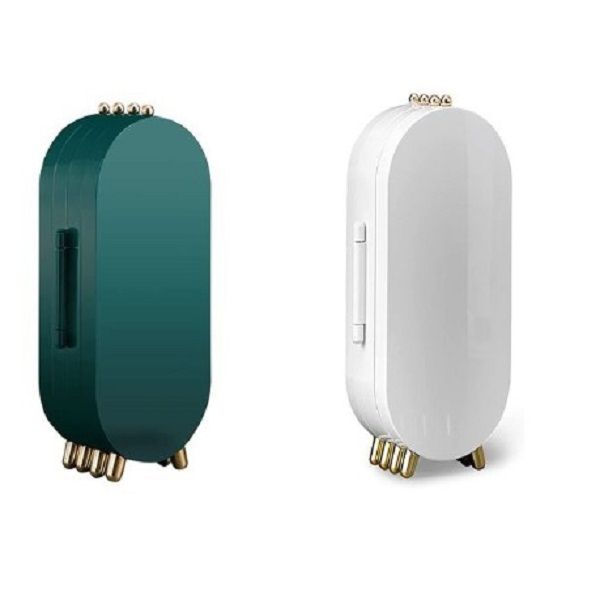 Green And White Jewelry Organizer With Mirror - Pack Of 2