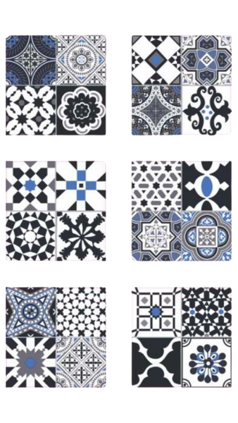 Vinyl Wall Tiles with Lamination - Mandala Fan Pattern