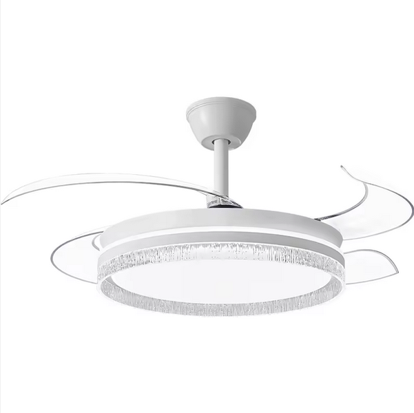 Electrolite White Ceiling Fan with Lights and remote 9004 - EMS