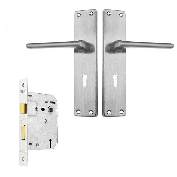 BBL 3 lever Chrystal Handles Mortice Lockset