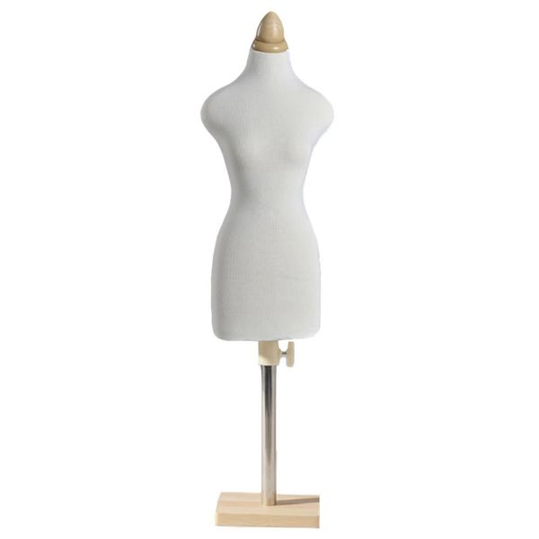 Decor Adjustable Doll Clothes Design Mannequin With Sturdy Wooden Base 74cm