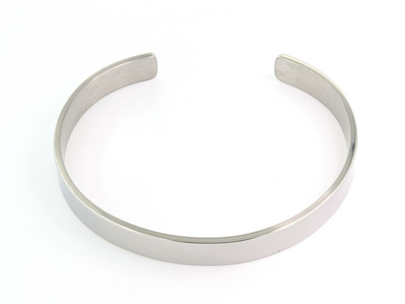 Stainless Steel Broad Cuff Bangle