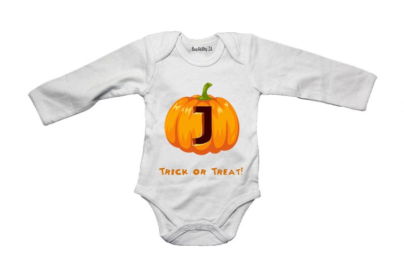 Y - Halloween Pumpkin - Long Sleeve - Baby Grow