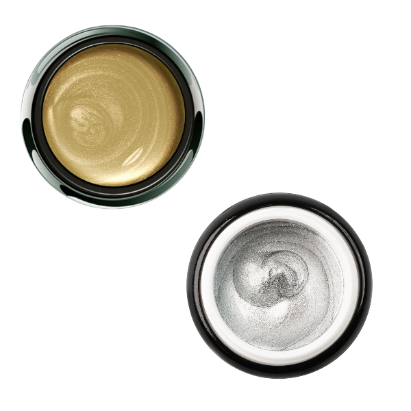 2-Pack Premium Metallic Nail Painting Glue - Silver And Gold - 5ml