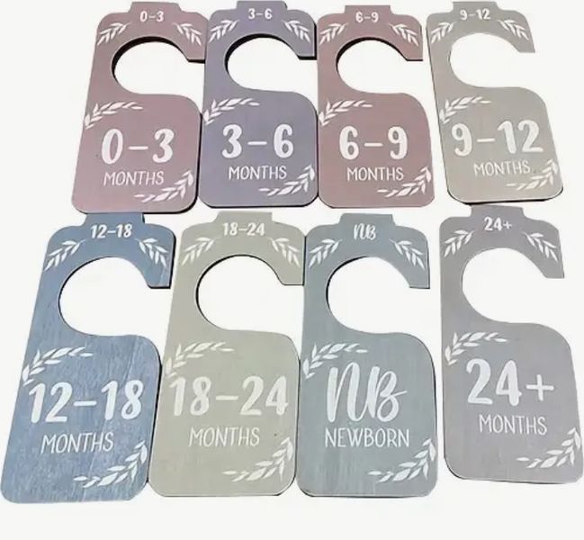8 Clothing Closet Dividers Hangers for Baby room nursery gift shower mom