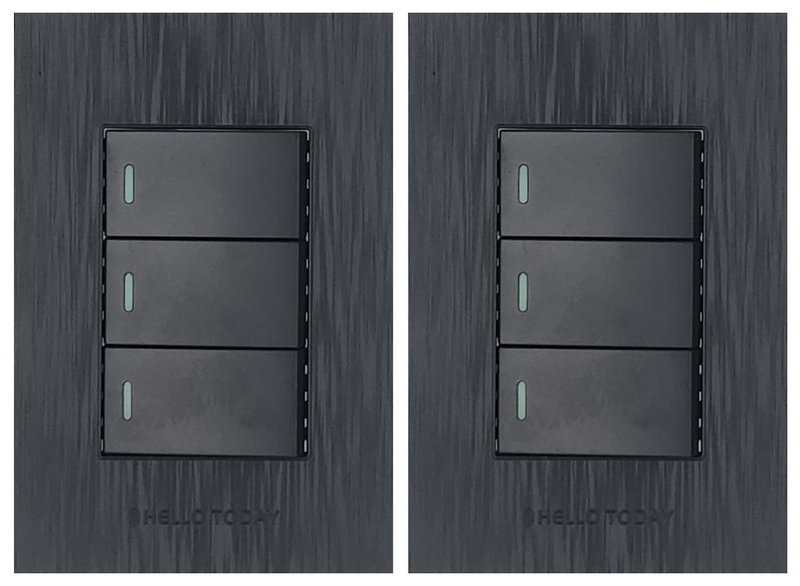 9T9 Store-Modern 2 Lever 1 Way Light Switch 4pcs