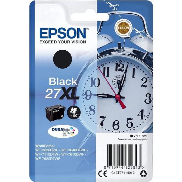 Epson 27XL Black High Capacity Ink Cartridge T2711 for WF-76xxxx .