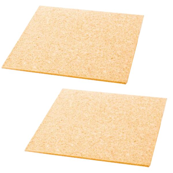 Home Square Self Adhesive Cork Bulletin Boards - Set of 2 - 30x30cm