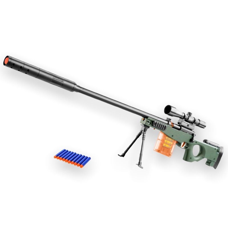 AWM Bolt-Action Sniper Rifle Toy Gun - Foam Dart Shooting - Toys for ...