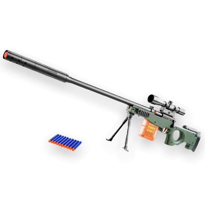 AWM Bolt Action Sniper Rifle Toy Gun Foam Dart Shooting Toys For 