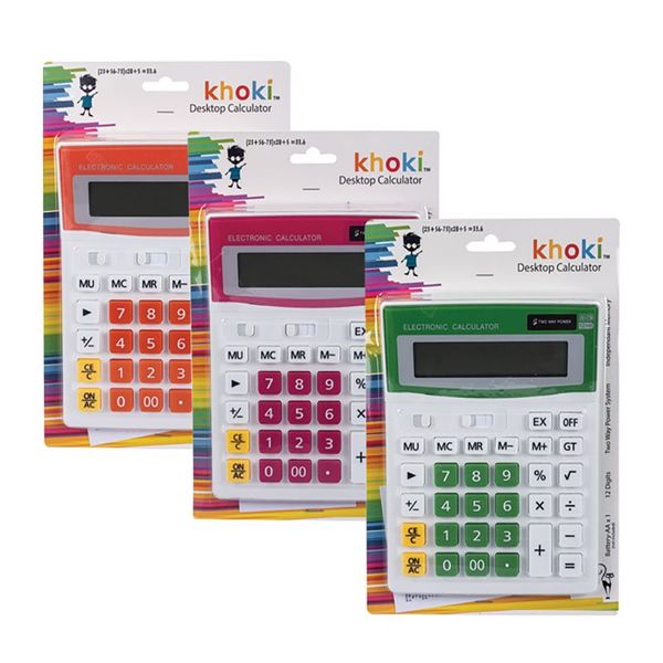 Bulk Pack x 3 Calculator Electronic Large 12 Digit