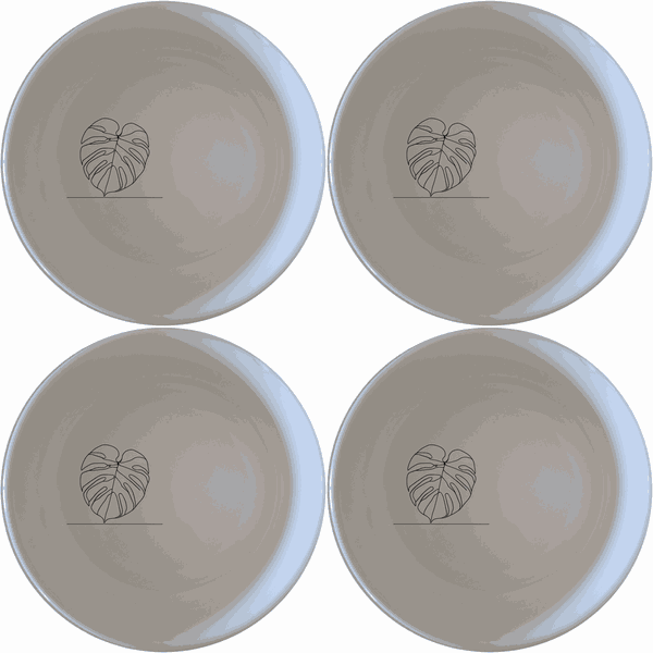 Oversized Monstera Leaves Bowl Set of 4 - Range 1