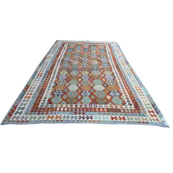 Extra Large Handmade Flatweave Afghan Kilim Chobi Rug- 493 x 303 cm