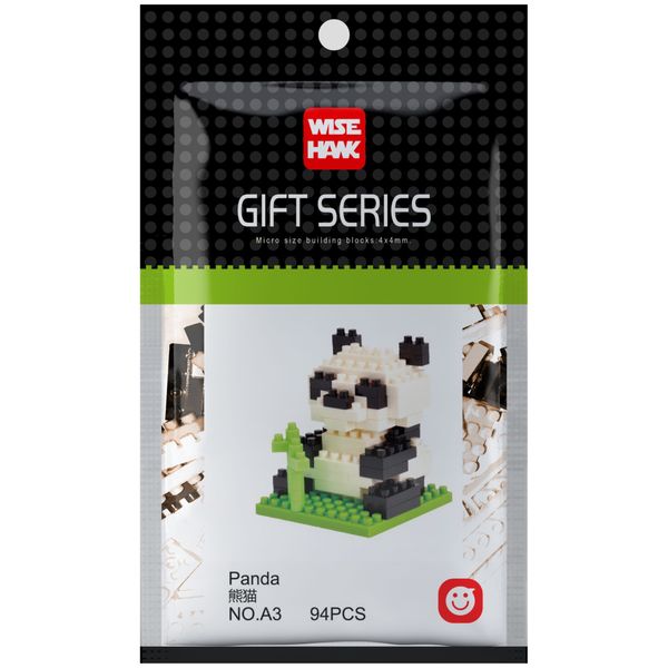 Wisehawk Panda - 94 Pieces (4.5cm Tall)