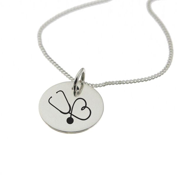 Stethoscope Sterling Silver Necklace with Chain