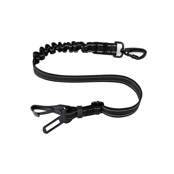 ALANES 3-in-1 Dog Seat Belt Bungee Leash Adjustable Car Seatbelt Harness