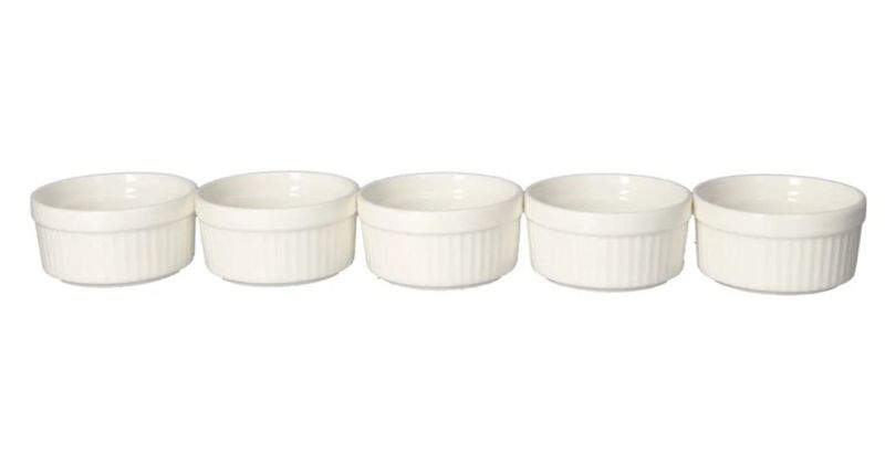 Danny Home White Cake Dish Ramekin 5 pieces
