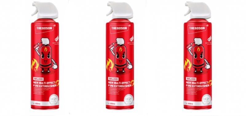 Theaoson 600ml Portable Fire Extinguisher for Car and Home Pack of 3