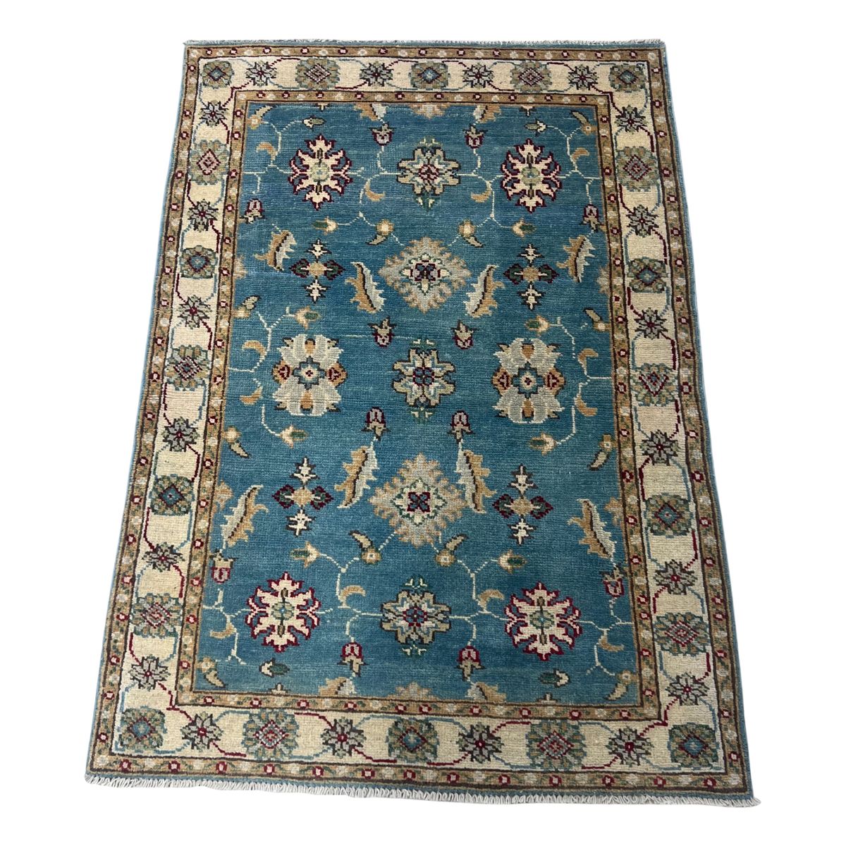 Fine Handwoven Chobi Blue Floral 123