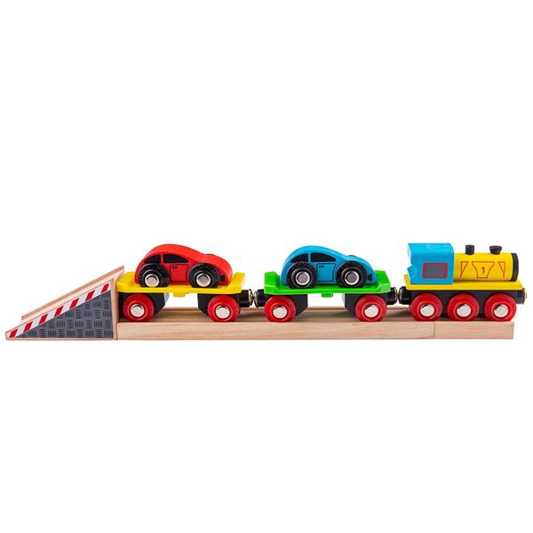 BigJigs Rail Car Loader Wooden Train Set Expansion Pack