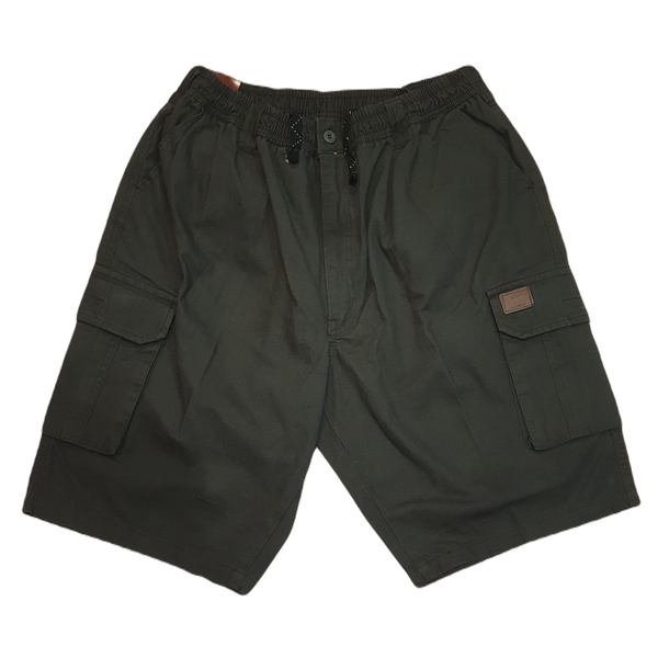Sterling 21cm Elasticated Waist Cargo Shorts Grey - Grey - 28 X 21 In