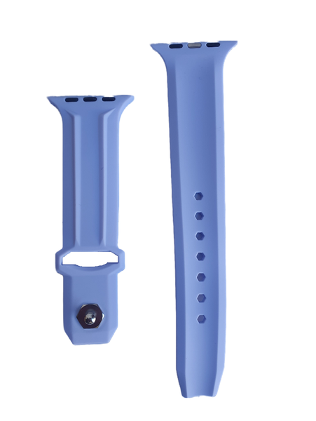 CLM - Silicone Watch Band Compatible for Apple Watch 44/45/49mm- Light Blue