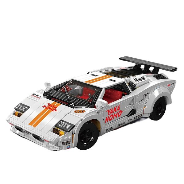 Mould King 1/8 R/C Lamborghini Countach Building Blocks 1384 Pieces- 33cm Long