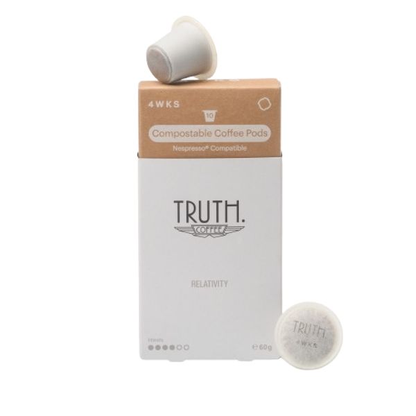 Truth Relativity - 10 Compostable Nespresso -Compatible Coffee Capsules