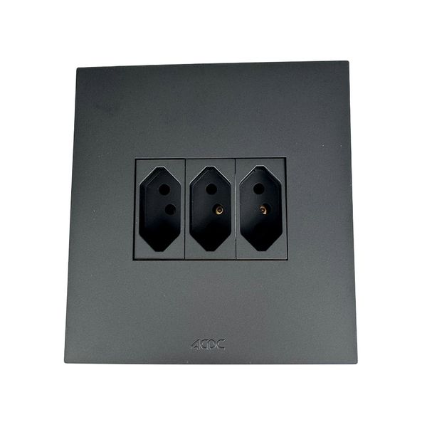 ACDC - Orion Slate Triple N-Type Socket Outlet (Pre-Assembled)