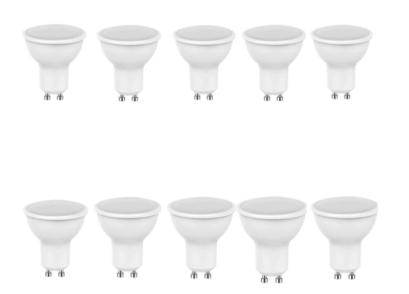 10 Pack - Dimmable LED 6w Down lights GU10 Natural White
