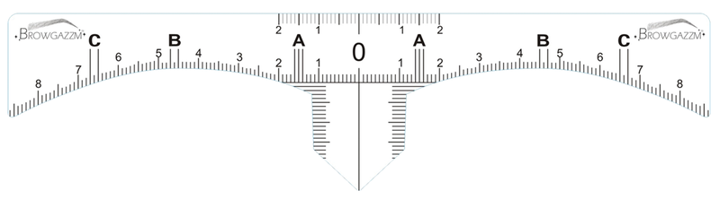 BROWGAZZM Mapping Ruler Sticker (50pcs)