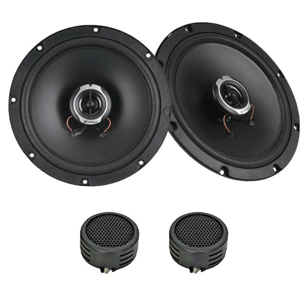 Sansui Mera-X6521 6.5" 2-Way 400 Watts Coaxial Speakers Set &amp; Evo Tweeters