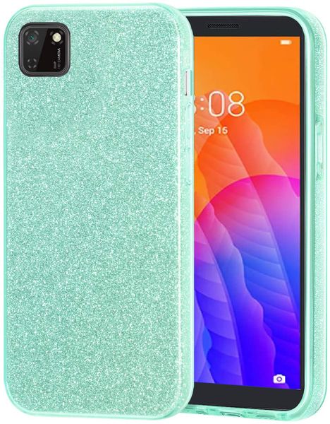 Tekron Glitter Sparkle Bling Protective Case for Huawei Y5p (2020) - Green
