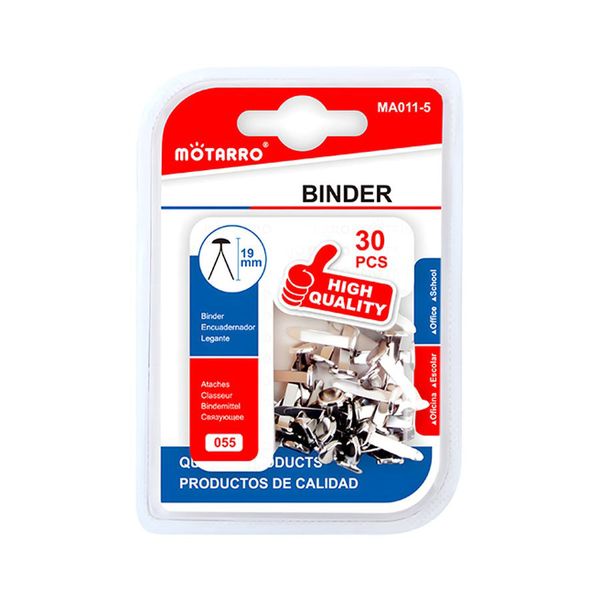 2 Pack High Quality 30 Pieces 19mm Silver Paper Binders