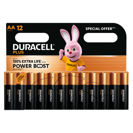 Duracell Plus Power Boost Alkaline Batteries AA 1.5V - 12 Pack Image