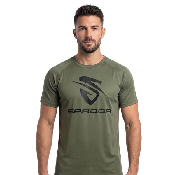 SPADDA Padel Activewear T-Shirt Khaki Mens
