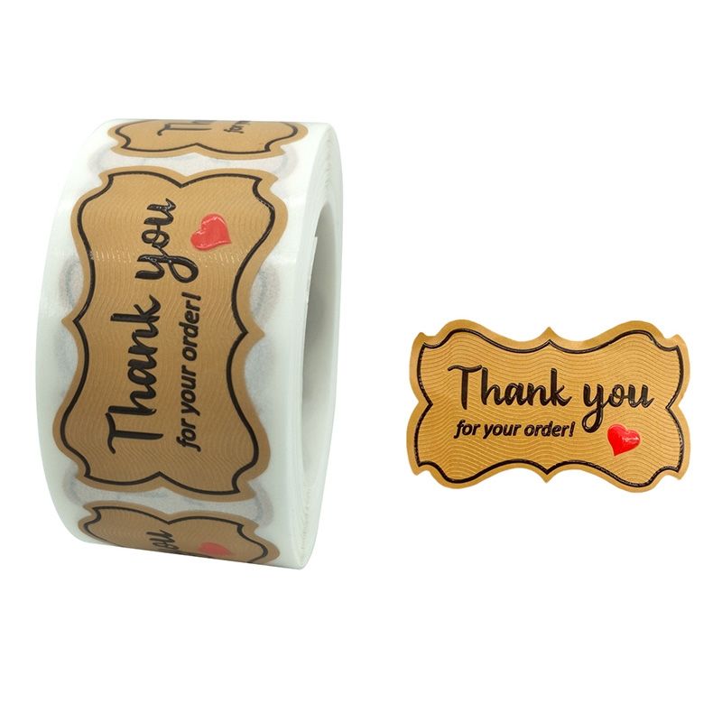 Thank You For Your Order Stickers (Red Heart) Shop Today. Get it