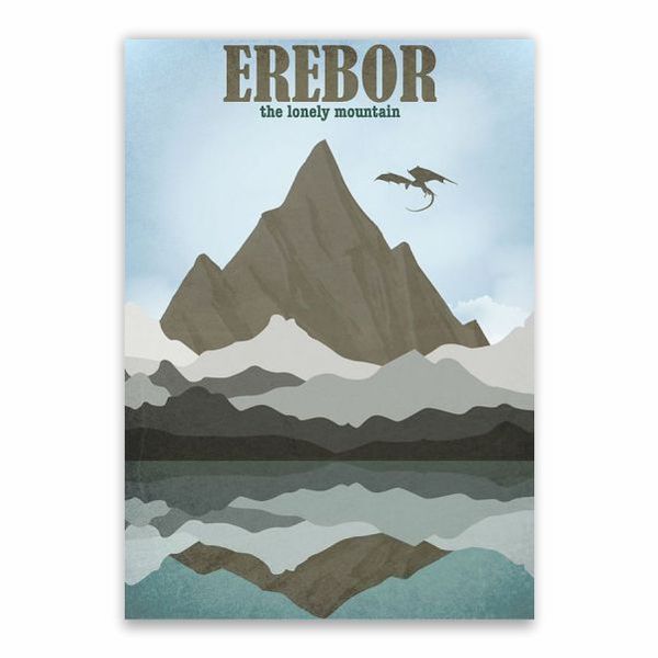 Erebor The Lonely Mountain Poster - A1