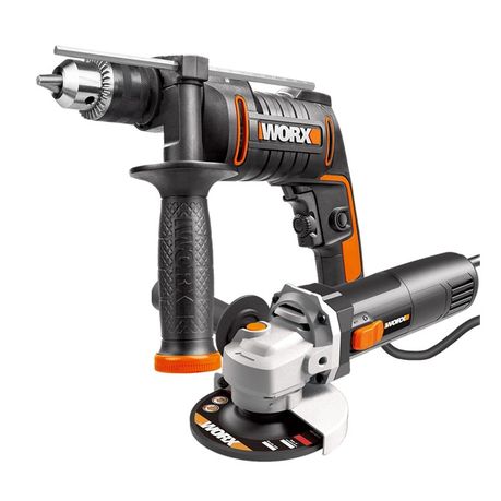 WORX 13mm Impact Drill 115mm Angle Grinder 220V COMBO Shop