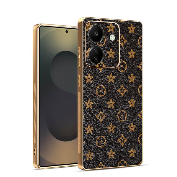 Leather Electroplated Phone Case Compatible With Redmi Note 12 Pro Plus 5G