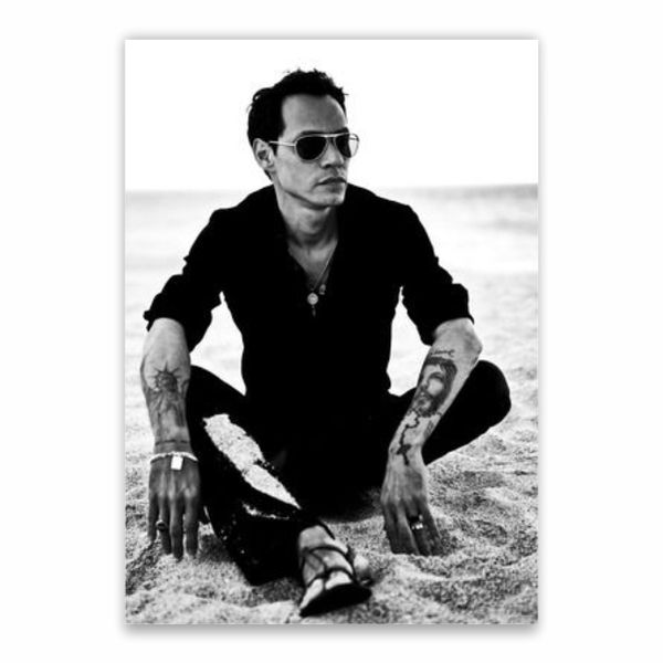 Marc Anthony Black And White Poster - A1