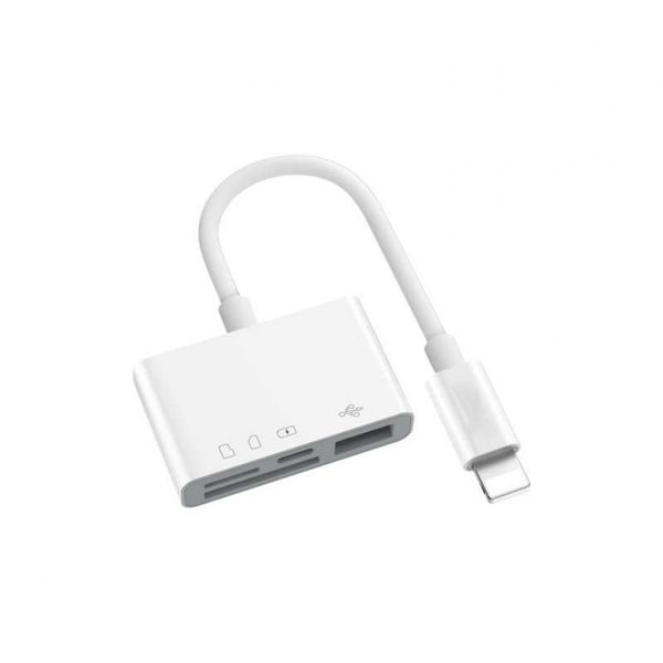 OTG Converter Lightning Interface 4 In 1 Support TF/ SD / USB / Card Reader