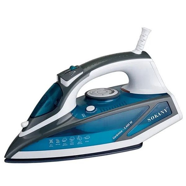 Sokany Electric Hand Held Electric Ceramic Plate Non-Stick Steam Iron-2400W
