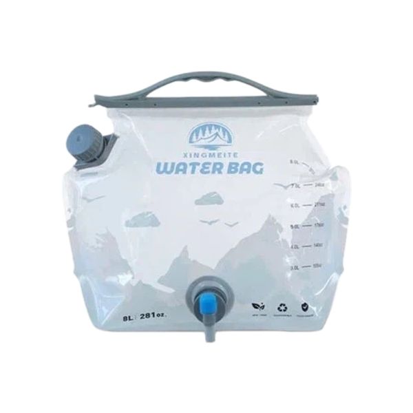 8L PortableFoldableWaterStorageBag,Food-Grade Leak-ProofWaterBag Camping