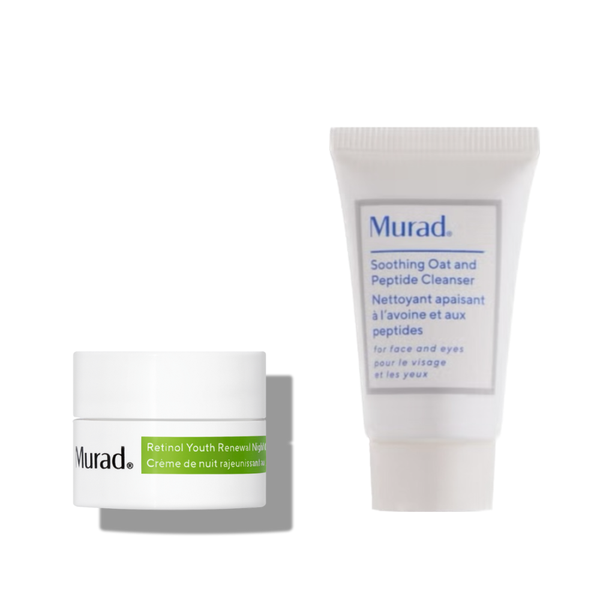 Murad Retinol Youth Renewal Night Cream + Soothing Oat &amp; Peptide Cleanser