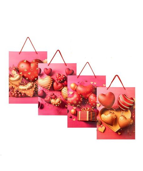 Jumbo Paper Gift Bag "Love" (30x42cm) x 4