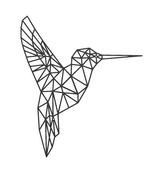 Metal Wall Art - Polygon Hummingbird