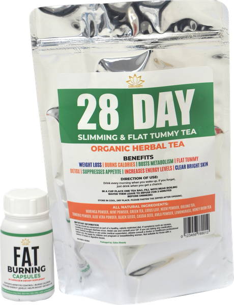 Fat Burning Capsules &amp; Flat Tummy and Slimming Tea