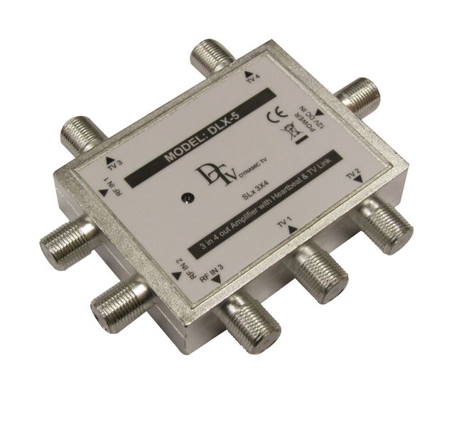 Professional Dynamic TV 3 -in- 4 out Amplifier ( DLX-5 )